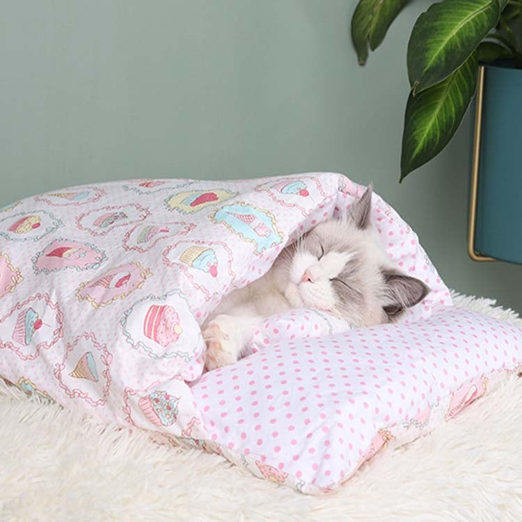 Closed Removable and Washable Cat Litter Sleeping Bag Winter Warm Dog Kennel, S, M, L