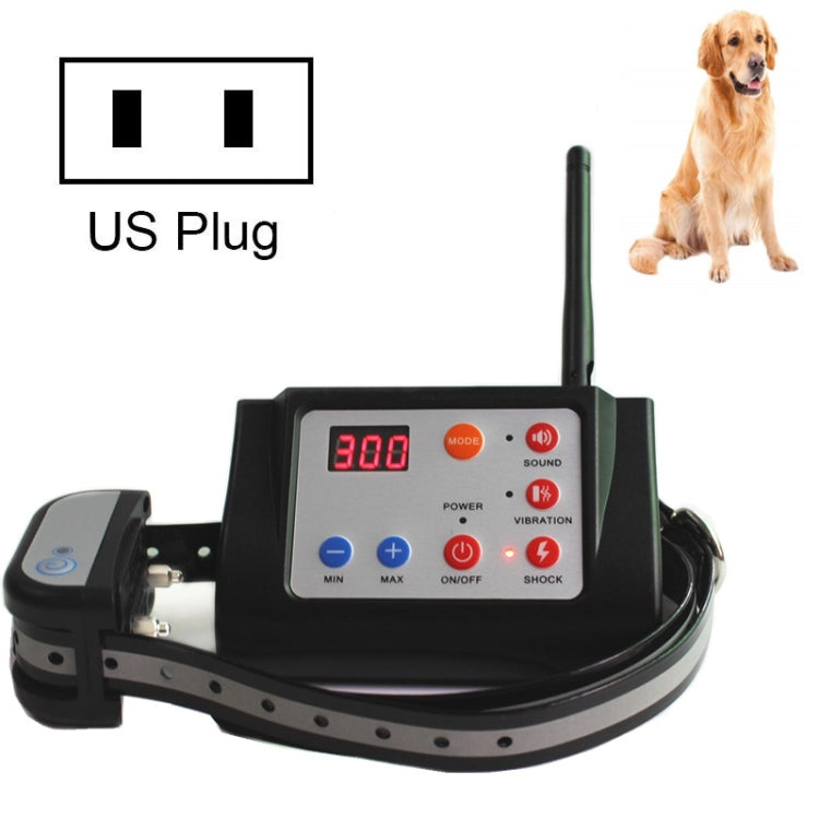 Wireless waterproof dog training remote collar receiver with US plug and LED display