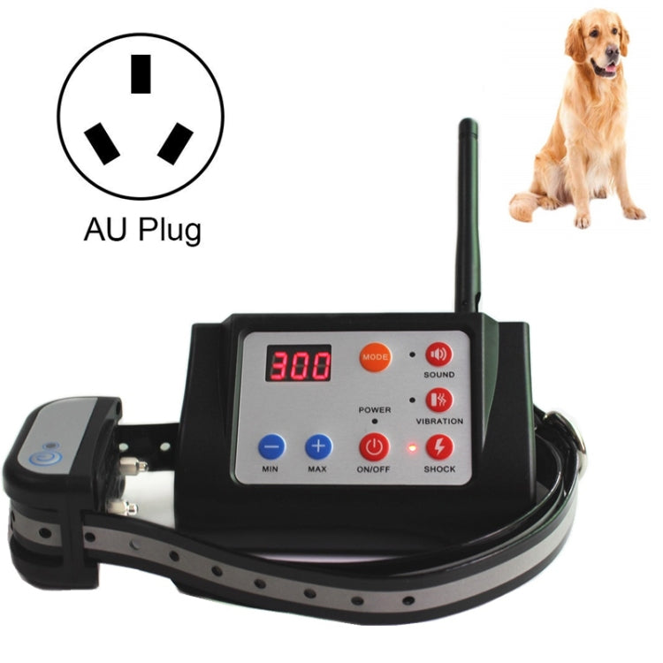 Wireless waterproof dog training remote collar receiver with AU plug and control panel