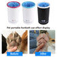 Portable pet foot-washing cup with before-and-after display lights