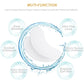White half-moon under-eye patch pad with surrounding hydration graphics
