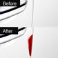 Red carbon fiber anti-collision sticker applied on car door edge