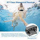 Waterproof receiver module on a dog with charging slot detail