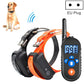 Orange and black remote dog training collar set with handheld LCD controller