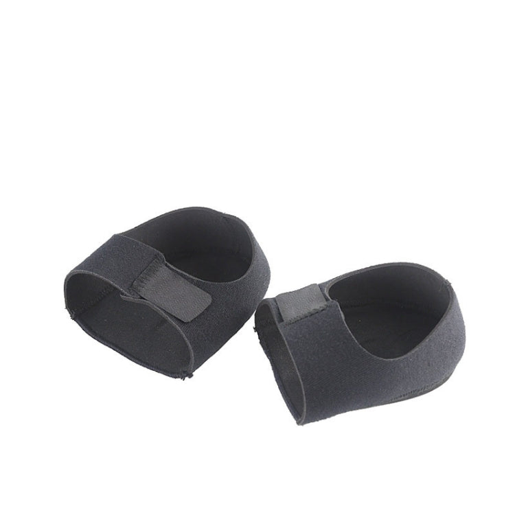 Black gel heel protective cover pair, cushioned slip-on pads