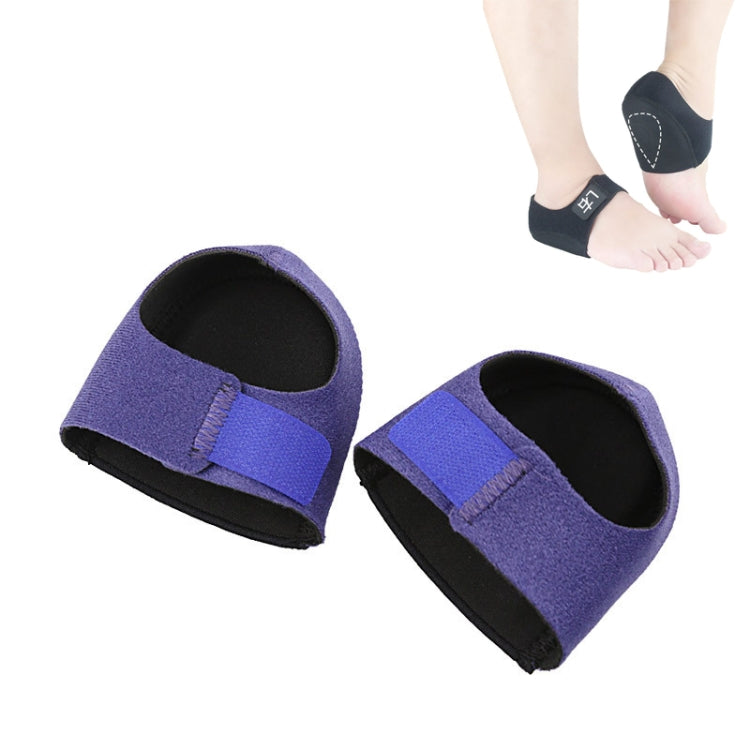 Purple and blue gel heel protective covers with hook-and-loop strap