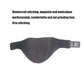 Black reinforced heel gel protective cover with stitched cushioned pad and strap
