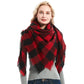 Checkered Pattern Autumn & Winter Ladies Cashmere Scarf, 140 x 140cm