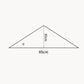 Triangle scarf size diagram: 85 cm base and 30 cm height