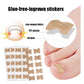 Glue-free ingrown nail sticker set, beige square patches on clear backing sheet