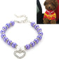 Pet Supplies Pearl Necklace Pet Collars Cat and Dog Accessories, S, M, L