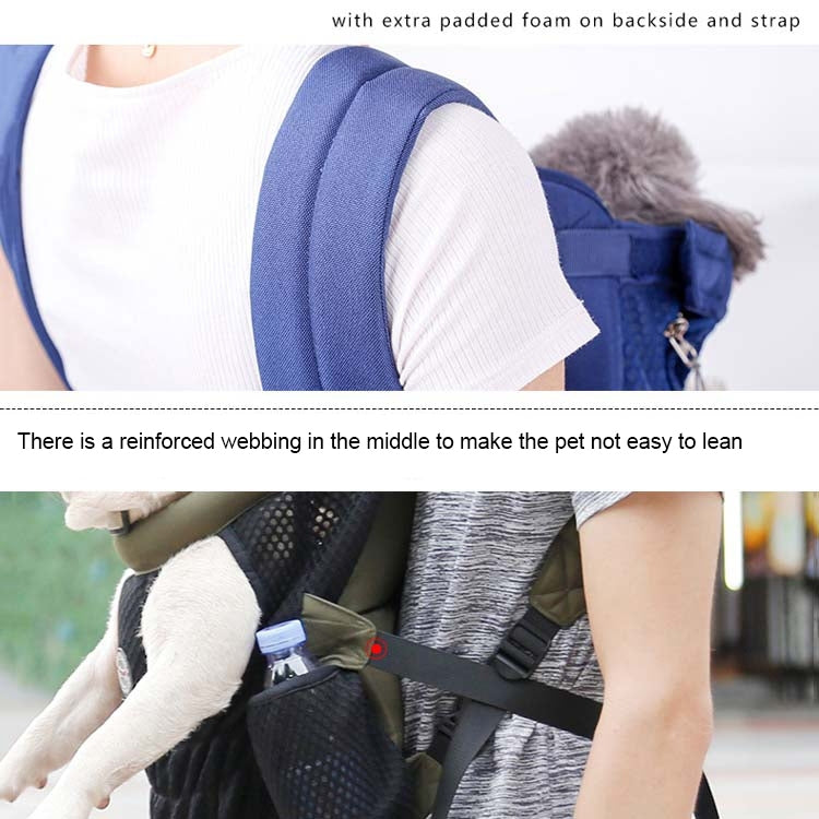 Doglemi Pet Outing Backpack Dog Shoulder Chest Bag Breathable Mesh Dog Cat Bag, M, L