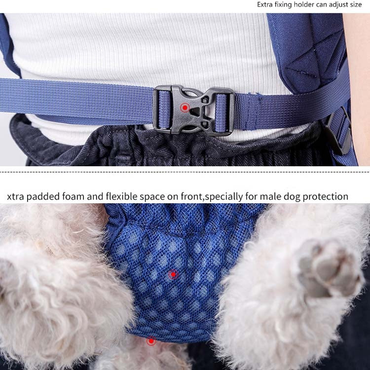 Doglemi Pet Outing Backpack Dog Shoulder Chest Bag Breathable Mesh Dog Cat Bag, M, L