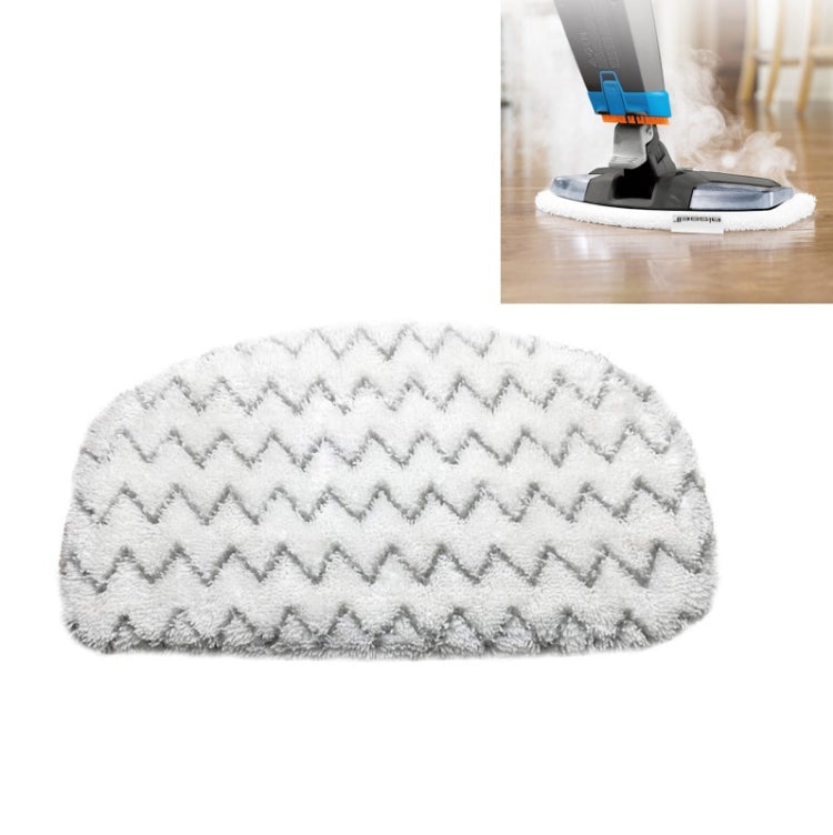 Steam mop cloth cover with gray zigzag chevron pattern, half-moon plush pad