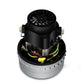 Vacuum cleaner motor assembly with black fan housing and exposed internal wiring