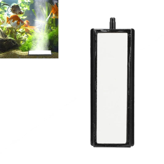 Rectangular bubble stone module with black frame and white core, upright view