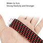 Elastic webbing strap, red-and-black pattern, about 3 cm wide