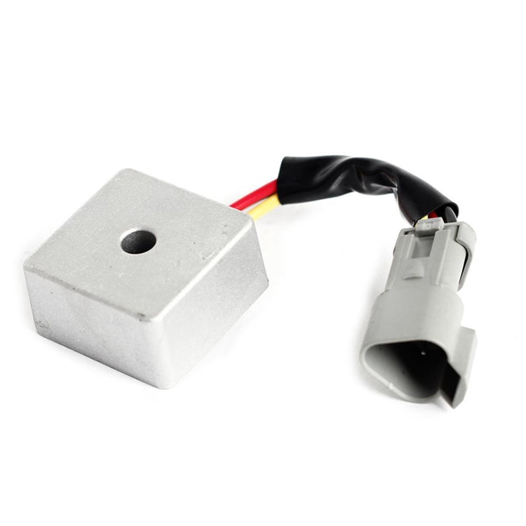 Golf cart rectifier module with metal housing and 2-wire connector harness