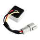 Golf cart rectifier assembly with exposed black terminal cavity and wire leads