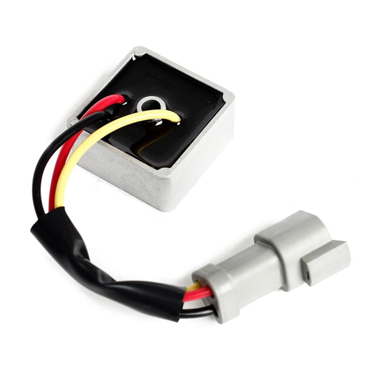 Golf cart rectifier assembly with exposed black terminal cavity and wire leads