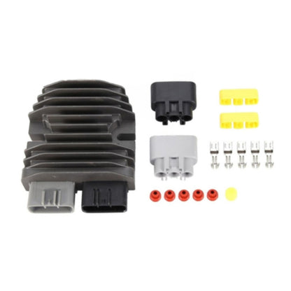 Motorcycle rectifier/regulator with connectors, mounting hardware, and wiring parts set