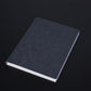 Dark gray A5 PU notebook with embossed floral design and white page edges