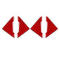 Set of red carbon-fiber look triangular door anti-collision corner stickers