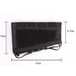 Black brush cleaning sponge roll with front strap rows and elastic fastening cords
