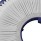 White pleated HEPA filter core with blue outer rim