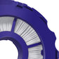 Blue HEPA filter frame with white pleated section and side tabs