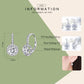 Sterling silver round zircon drop earrings with pavé setting, 1.7 cm