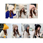 Winter pom-pom beanie hat assortment in white, beige, pink, yellow, gray, and black