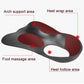 Orthopedic insole with mapped support zones for arch, heel wrap, and foot massage areas
