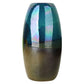 Blue and dark ceramic incense burner with smooth vase shape
