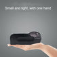Portable Bluetooth thermal printer held in one hand, compact black design