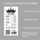 Portable Bluetooth thermal printer print examples with text and QR code