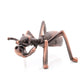 Alloy ant incense plug holder, dark bronze ant figure with long curved stand