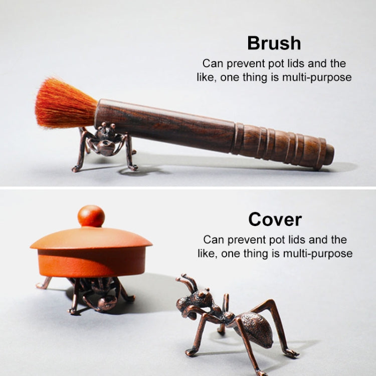 Alloy ant incense plug with long handle brush and small orange cover