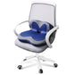 Memory foam petal cushion with starry blue center on white office chair seat