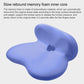 Memory foam petal insert core in light blue with raised center cutout