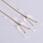 No.3 metal zipper placket, light gold teeth, white tape, 3 zippers