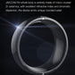 Silver-gray smart ring centered with glowing control icons around it