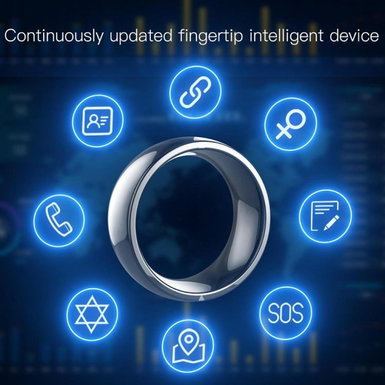 Silver-gray smart ring beside a smartphone showing a hand-writing notepad
