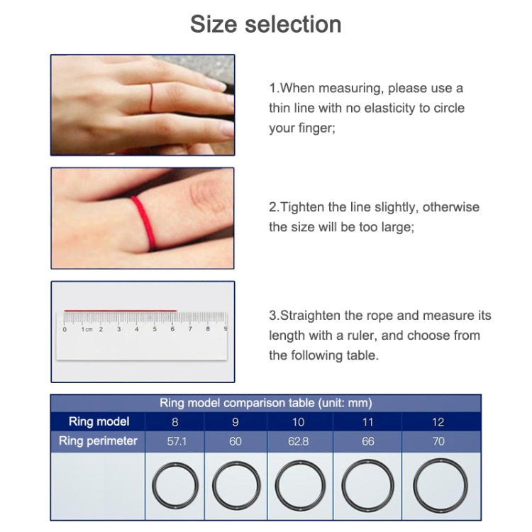 Smart ring size selection chart with ring model comparison table