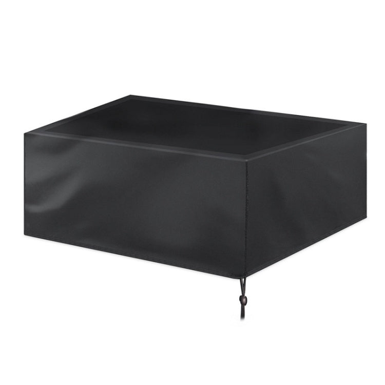Billiard table dust cover, black, full top and side view with drawcord ends