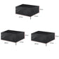 Billiard table dust cover sizes shown: black cover with height and base dimensions