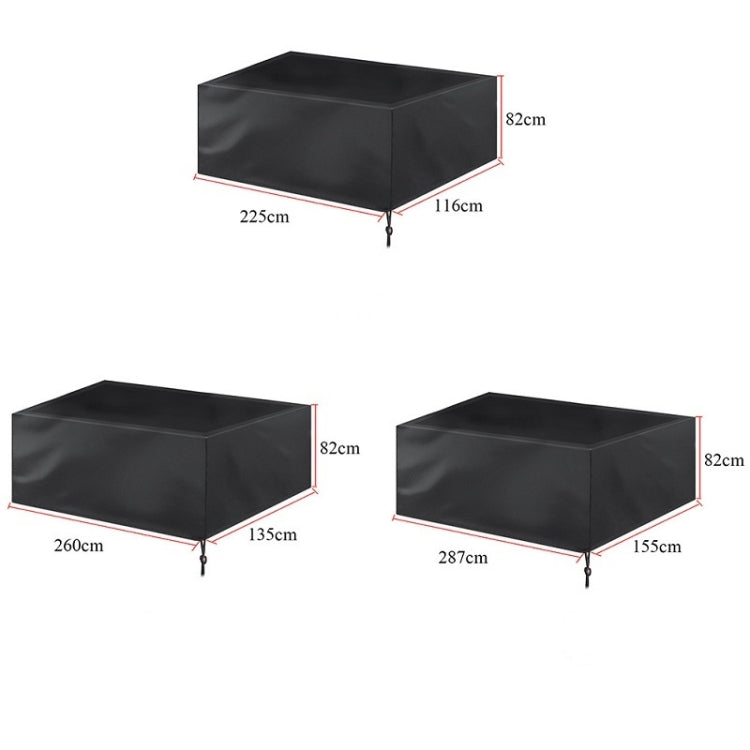 Billiard table dust cover sizes shown: black cover with height and base dimensions