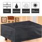 Billiard table dust cover, black, front top view with fitted corner panels
