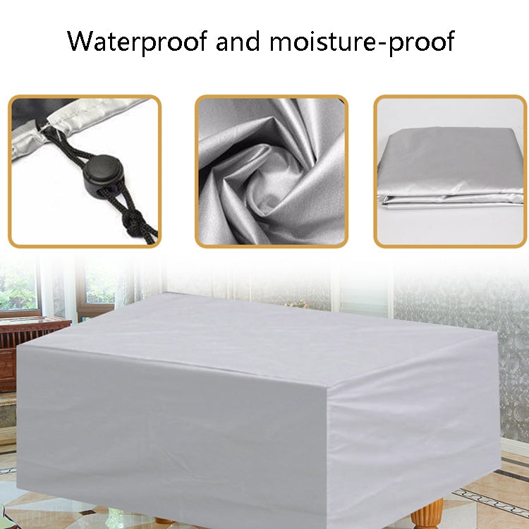 Billiard table dust cover, white, shown with waterproof and moisture-proof icons