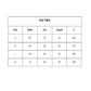 Size chart table for women’s yoga leggings with pockets, waist, hip, and length